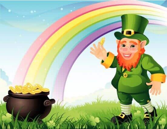 Printable With A Rainbow And Leprechauns