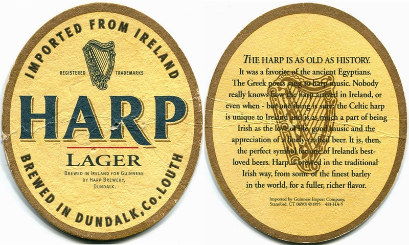 Harp is one of the best Irish beers. 