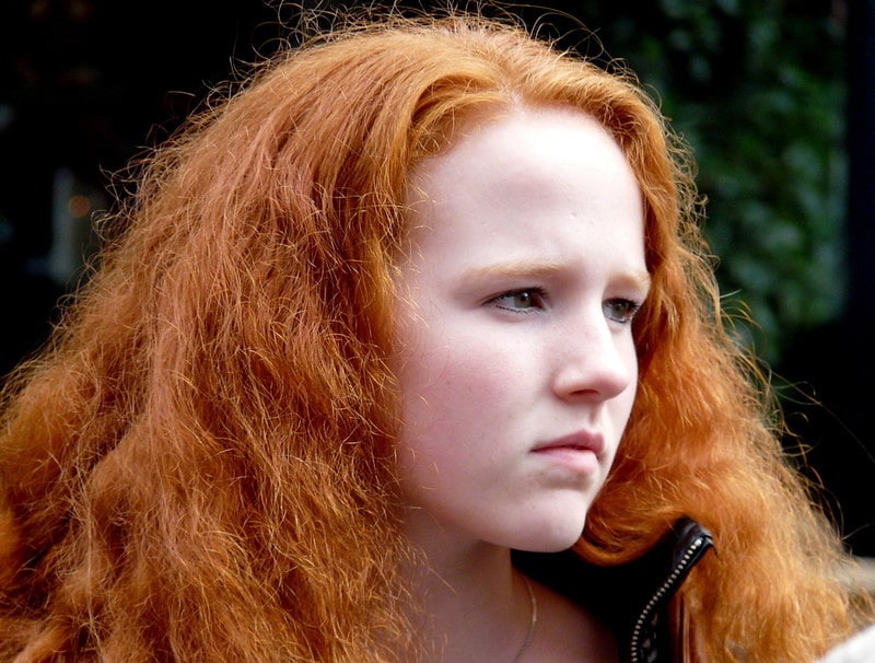 Redheads have less hair, but it’s thicker – making the head look just as full.