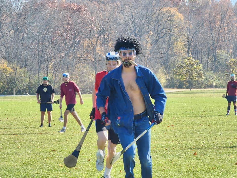A player for Milwaukee Hurling Club takes part in Hurloween. That Milwaukee Hurling Club hold Hurloween at Halloween each reach is one of the mad facts about hurling you never knew.