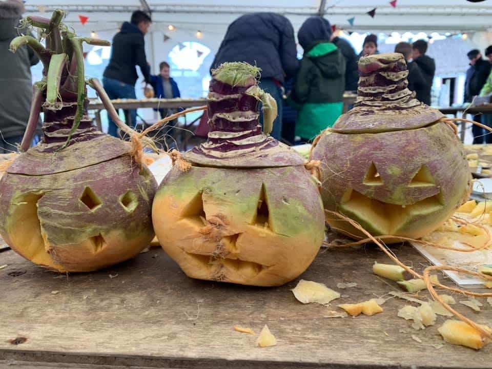 People used to carve turnips.