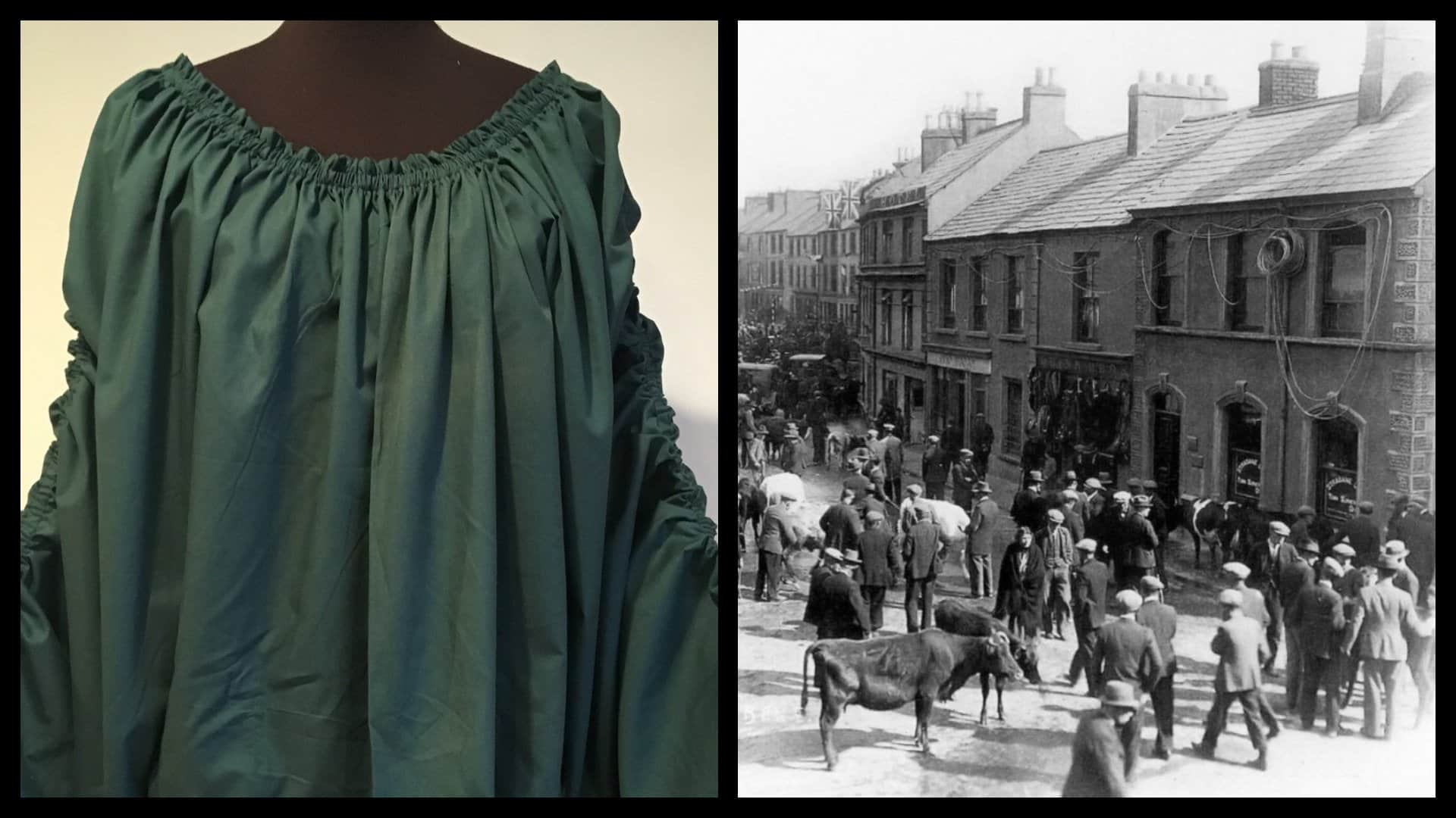 Woman in Traditional Irish dress worn on the Aran Islands, Ireland