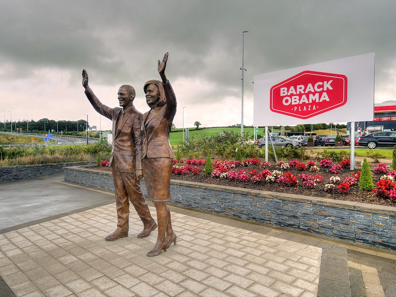 Is Barack Obama Irish? This statue says so. 