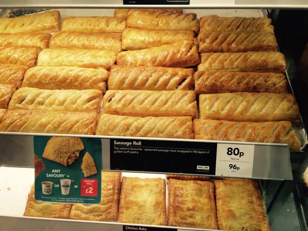 Sausage rolls are one of the best Irish snacks for a hangover.