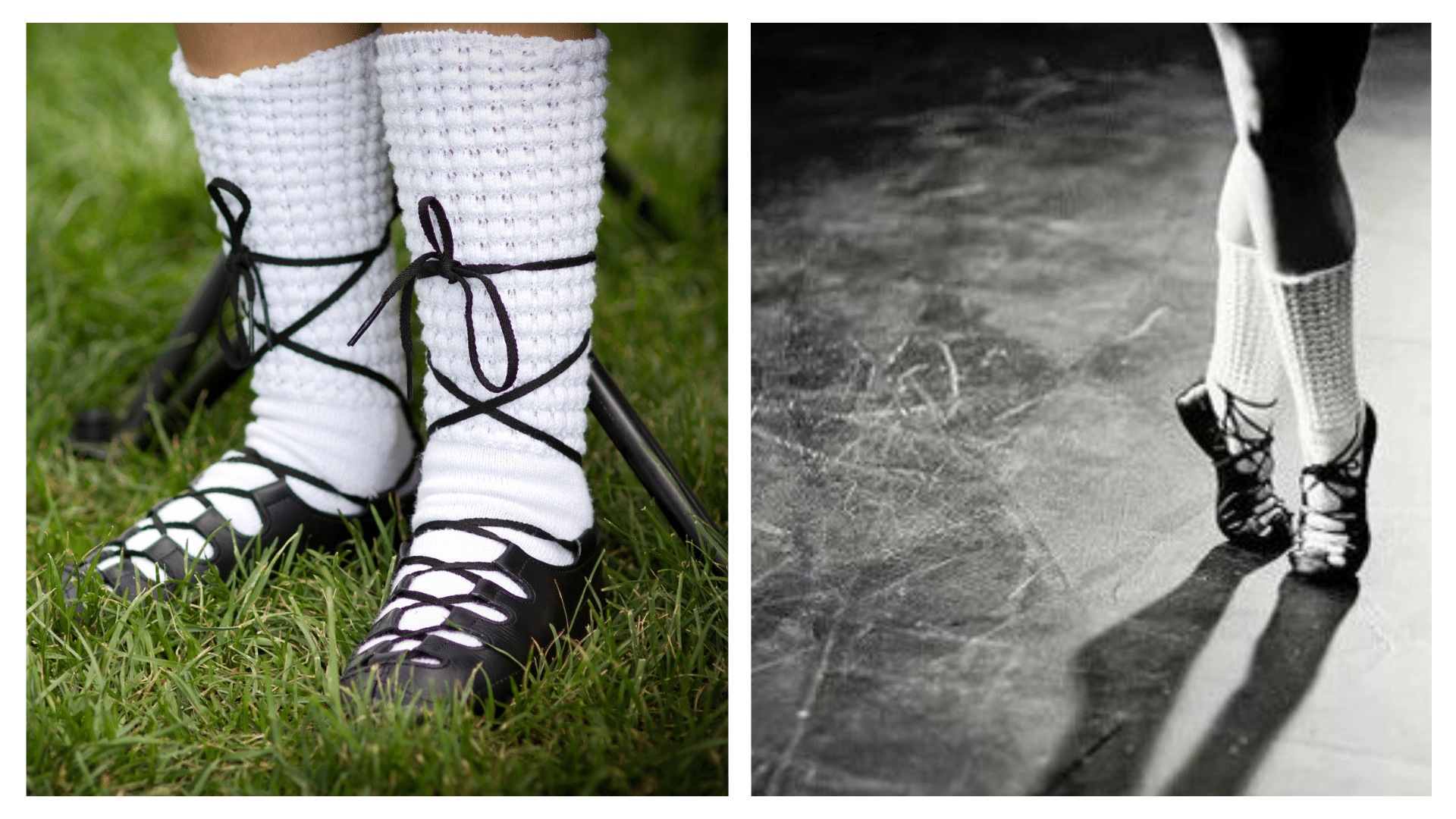 Low Arch Support Poodle Socks for Irish Dancing- RADIANT WHITE