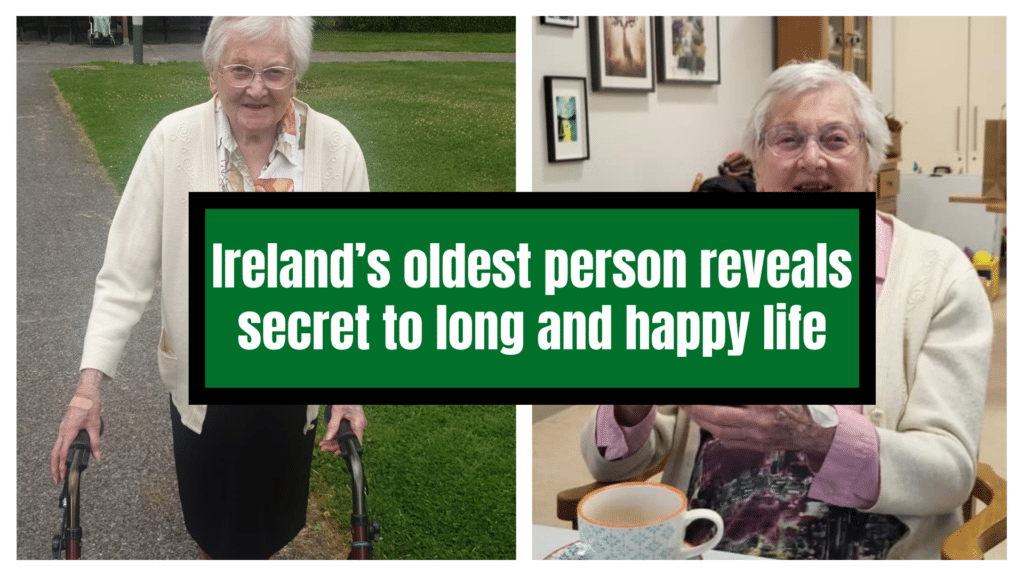 Ireland’s oldest person (109) reveals the secret to a long and happy life.