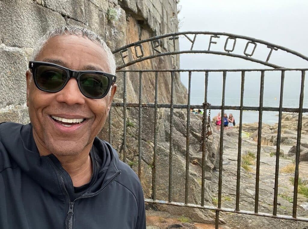The actor visited the Forty Foot.