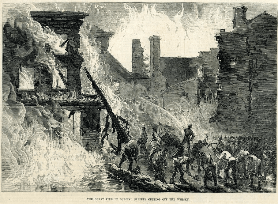 Nearly 2,000 barrels were lost in a Dublin fire in 1875.