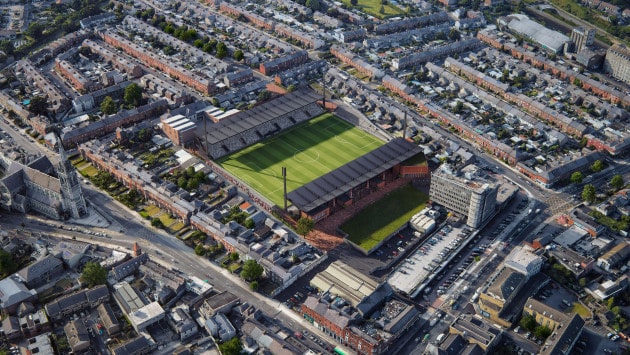 An aerial view of what Dalymount Park will look like after the €40-million redevelopment.
