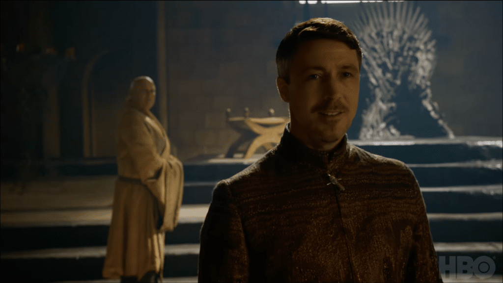 A still of Aidan Gillen as villain Little Finger in HBO's Game of Thrones. He is one of the members of the Love/Hate cast that you might wonder, where are they now?