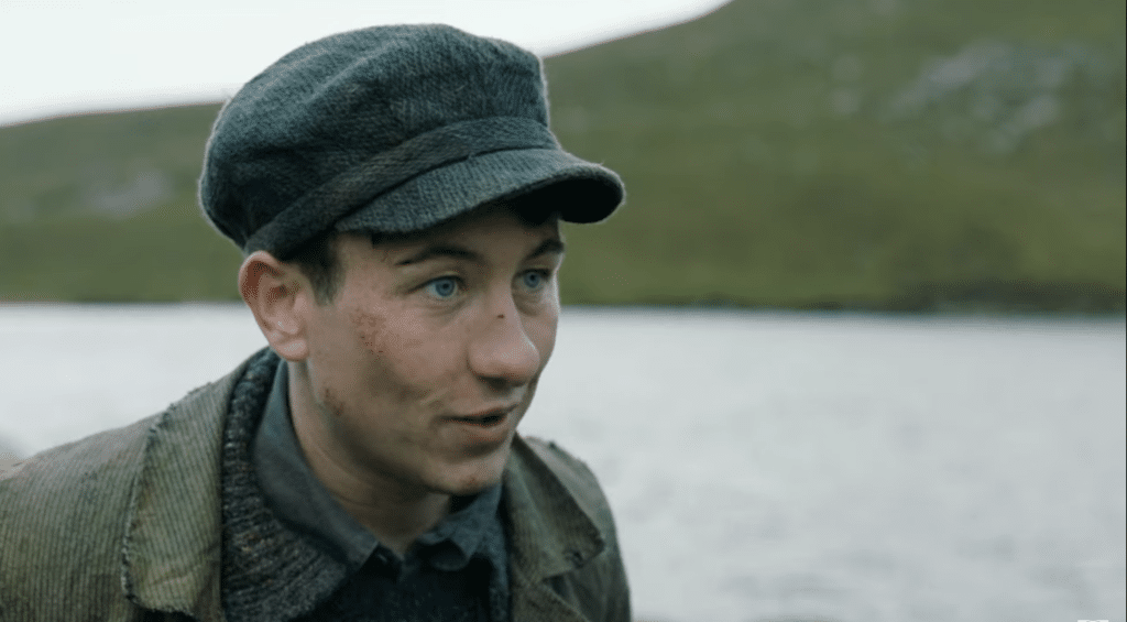 A still of Barry Keoghan as Dominic Kearney in The Banshees of Inisherin.