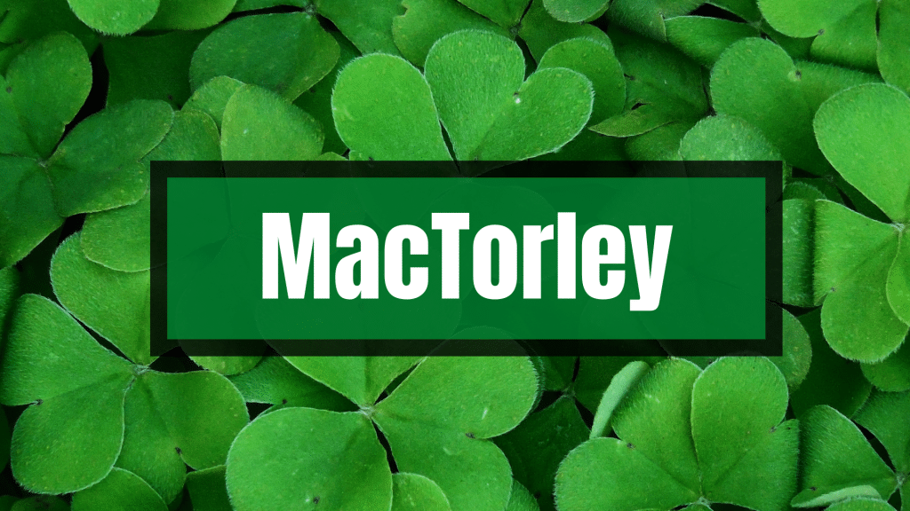 MacTorley Irish name.