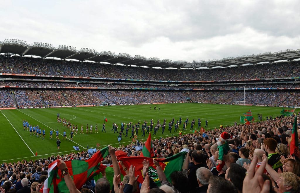 A picture of a sold out Croke Park for the GAA Football All-Ireland Senior Championship.
