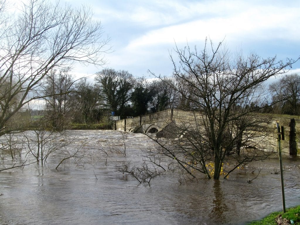 Serious flooding caused by storm Desmond.