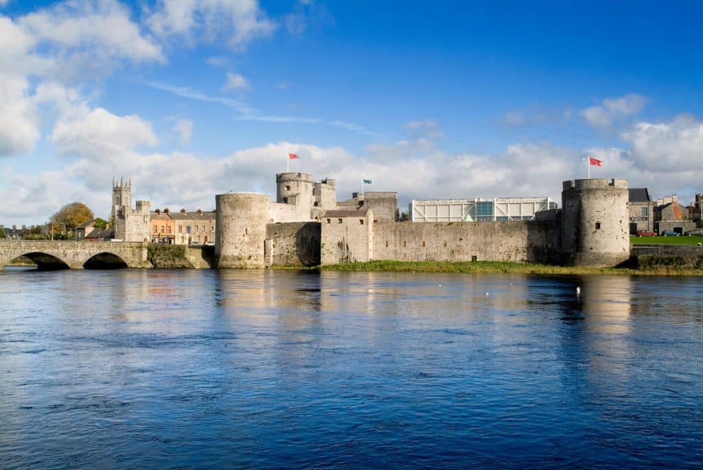 King John's Castle in Limerick by the river.