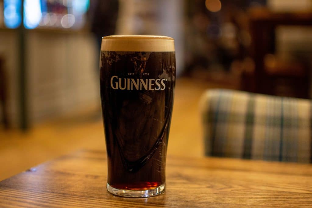 A pint of Guinness.